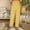 Yellow, variant on TAGOLD Womens Summer Pants,Women's Fashion Casual Spring And Summer Solid Color Loose Full Length Pants