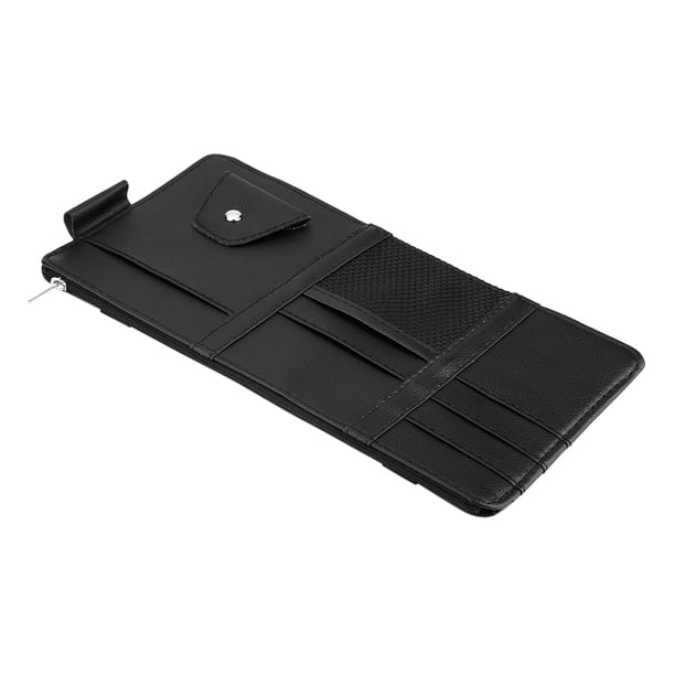 Soporte De Almacenamiento Para Coche, Visera Universal De Cuero Para CD, Gafas De Sol