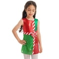 thumbnail image 3 of TTAO Kids Girls Xmas Christmas Clothes Sleeveless Sequin Candy Cane Stripe Ballet Dance Fancy Dress with Bowknot Red 14, 3 of 7