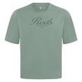 thumbnail image 2 of Men's Levelwear Green Cincinnati Reds Ethereal Oversized Luxe Signature Knit T-Shirt, 2 of 3