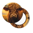 thumbnail image 2 of Balery Sunset Sunflower Cow A Fundas de asiento para taburete de bar redondo de tela de terciopelo ajustables que protegen de arañazos y manchas para sillas de 14 a 17 pulgadas.-12 inch, 2 of 7
