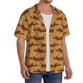 thumbnail image 2 of Fotbe Dachshund Dog Puppy Camisa Estampada de Manga Corta para Hombre, Casual de Verano, Estilo Playero, Sin Arrugas-4X-Large, 2 of 5