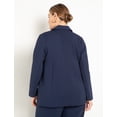 thumbnail image 5 of ELOQUII Women's Plus Size The Ultimate Stretch Long One Button Blazer, 5 of 6
