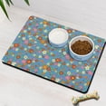 thumbnail image 2 of Floral and Leopard Pet Bowl Mat - Unique Design, Waterproof Dog Feeding Mat for Messy Eaters, 2 of 4