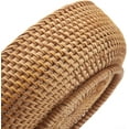 thumbnail image 2 of Cesta de mimbre redonda cesta de almacenamiento tejida portallaves apilable para estante cocina mesa superficie natural juego de 3, 2 of 8