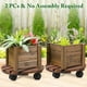 thumbnail image 4 of Base de maceta de madera maciza con rueda bloqueable, herramienta para quitar plantas en macetas de interior y exterior, 4 of 6