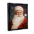 thumbnail image 4 of Stupell Industries Smiling Santa Claus Portrait Holiday Painting Black Floater Framed Canvas Art Print Wall Art, 17 x 21, 4 of 10