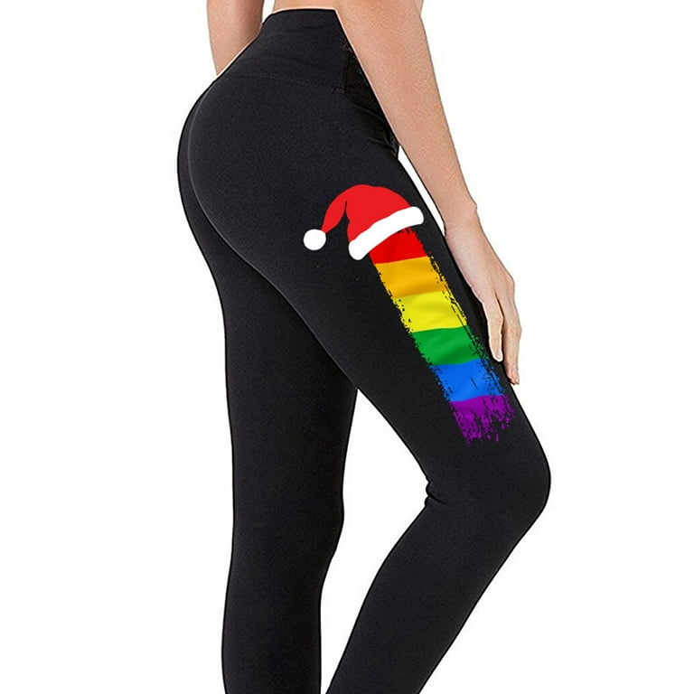 Rainbow workout leggings discount