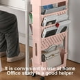 thumbnail image 4 of HLONK Movable Classroom Desk Book Storage Rack - Multi-layer Trolley for Stationery and Books Organization, 4 of 8