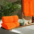 thumbnail image 4 of MALLONI HOME 4 Pack Bath Towel Set 27x54, 100% Ring Spun Cotton, Ultra Soft Highly Absorbent Machine Washable Hotel Spa Quality Bath Towels for Bathroom, 4 Bath Towels Orange, 4 of 7