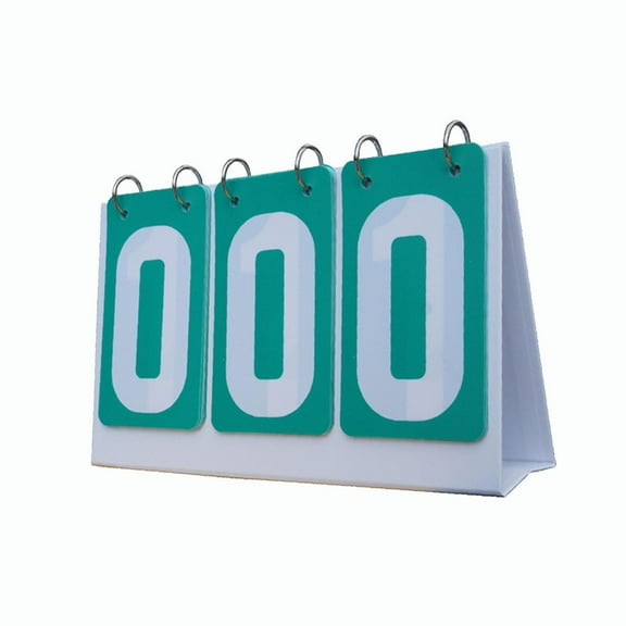 yotijar Flip Number Score Board Manual Score Flip Cards Portable Scoreboard for green