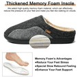 thumbnail image 5 of Men's House Slipper Memory Foam Slip On Bedroom Shoes Size 11-12, Grey, 5 of 6