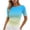 Yellow 01, variant on DeHolifer Women's Tops Casual Plaid Printed Crewneck Short Sleeve Lightweight Summer Trendy Tee Tops Orange L