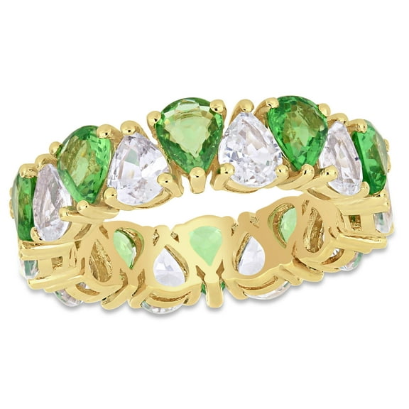 Everly Women's Sapphire and Tsavorite 14k Yellow Gold Ring