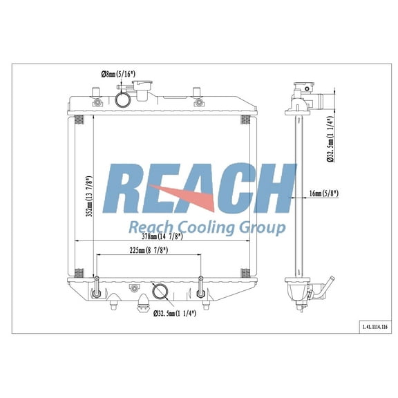 REACH 41-1114 Radiator for Daihatsu Charade 1989-1992, Automotive Radiator Replacement Part
