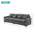 thumbnail image 2 of Harper & Bright Designs Sectional Sofa 4 Seater Couch with Armrest Pockets, Linen Upholstered Sofa with 4 Pillows for Living Room Apartment,, 2 of 16