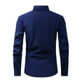 thumbnail image 2 of AZoiNM Men's Slim Fit Business Long Sleeve Shirt Wrinkle-Free Moisture Wicking Polyester, 2 of 10