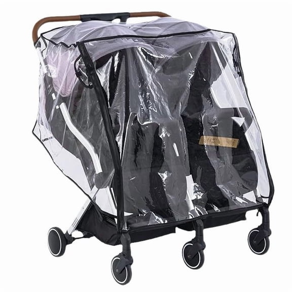 Stroller Rain Cover for Double Stroller, Stroller Accessories Double Rain Cover_Special Gift Great Gift