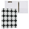 thumbnail image 3 of Black and White Checked Hardcover 3 Ring Binder 1.5 inch Round Rings with Interior Pockets Binders Organizer Office School 2 Pack, 3 of 9