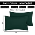 thumbnail image 4 of Pack de 2 fundas de almohada Utopia Bedding Queen Emerald de microfibra, 4 of 6