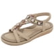 thumbnail image 4 of Sandalias planas bohemias Zapatos para caminar con flores de diamantes de imitación Zapatos de verano para mujer, 4 of 9