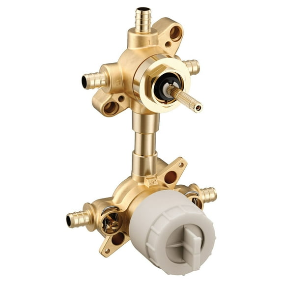 Moen U232XS M-CORE 3-Series Mixing Valve with 2 or 3 Function Integrated Transfer Valve with Crimp Ring PEX Connections and Stops