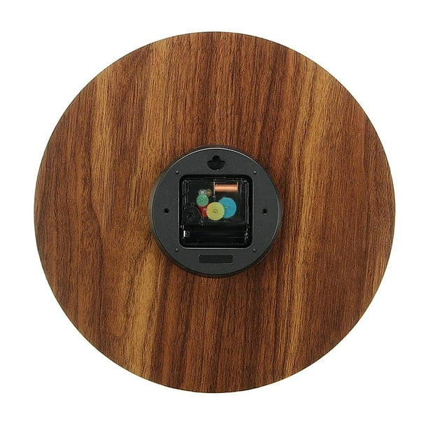 Horloge Murale Lumineuse En Bois 30cm - Design Moderne Pour Bureau Ou Salon