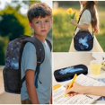thumbnail image 5 of HUIACONG 4pcs Galaxy Blue Axolotl Backpack for Kids Boys Girls, Complete School Bag Set with Lunch Box, Pencil Case and Water Bottle Sleeve, Lightweight Satchel for Preschool and Primary Students, 5 of 7