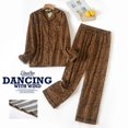 thumbnail image 1 of Pijamas de franela de algodón para mujer, ropa de S-XXXL de talla grande, traje de casa, Tops de dormir con estampado a cuadros, Otoño e Invierno, 1 of 4