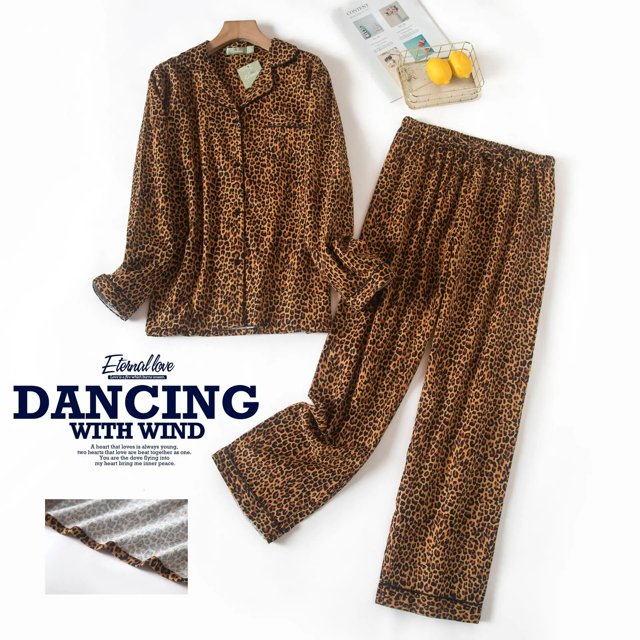 Pijamas de franela de algodón para mujer, ropa de S-XXXL de talla grande, traje de casa, Tops de dormir con estampado a cuadros, Otoño e Invierno