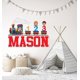 thumbnail image 3 of Vinilo decorativo de pared Tren con nombre personalizado CuteDecals 51 x 30 cm, 3 of 9