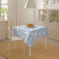 Wukai Rabbit Is Eating Carrots Waterproof Tablecloth for Kitchen Dining