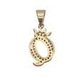 thumbnail image 3 of Cadena y dije de brillos con corona de oro laminado letra Q, 3 of 5