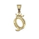 thumbnail image 3 of Cadena y dije de brillos con corona de oro laminado letra Q, 3 of 5
