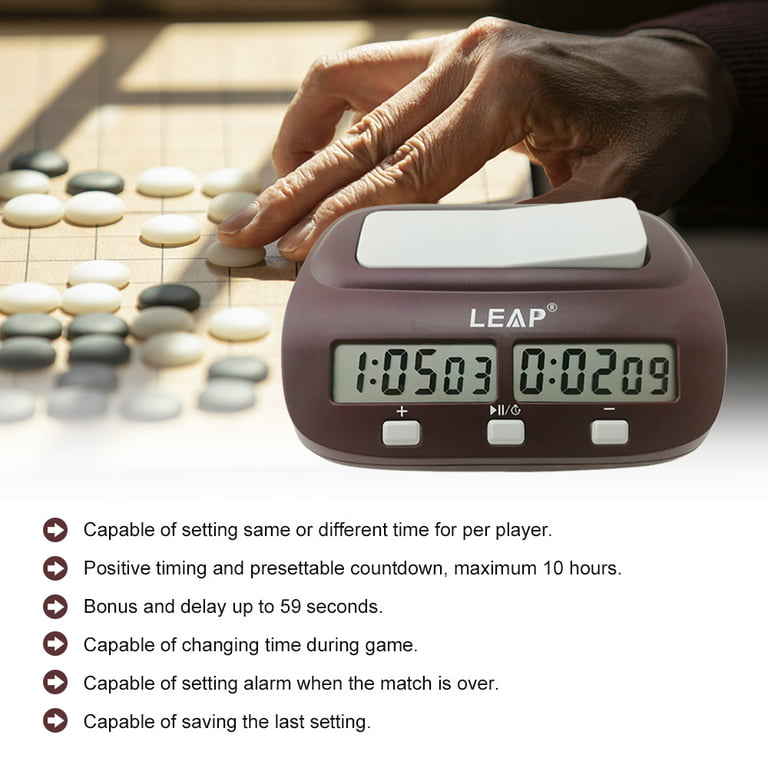 Digital Chess Clock - Customizable Chess Timer for Professional, Tournament  Play - Incremental Time Control Fischer Clock - Also Great for Scrabble