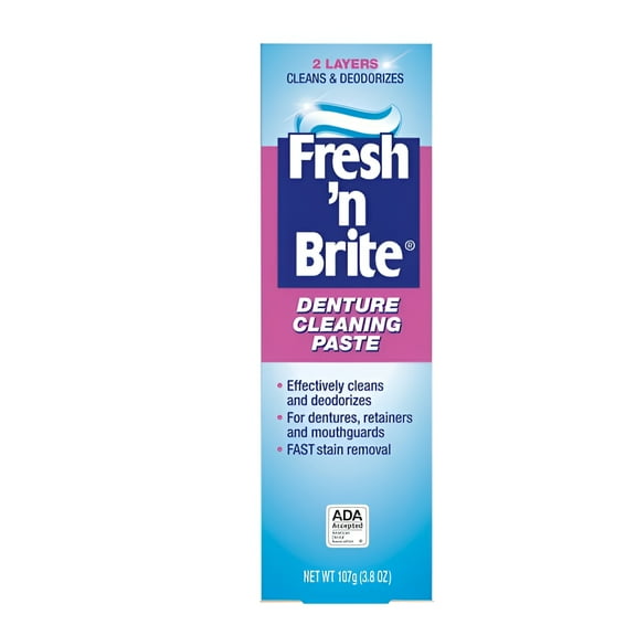 Fresh 'N Brite Denture Cleaning Paste, 3.80 oz (Pack of 2)