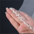 thumbnail image 5 of Long Wedding Veil Crystal Beaded Bridal Veil with Rhinestone Edge 1 Tier Soft Wedding Accessories, 5 of 7