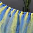 thumbnail image 4 of Rewera Beautiful Tulle Table Skirt For Wedding Birthday Baby Shower Party Decoration(Blue + Yellow), 4 of 5
