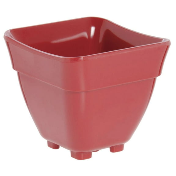 HUBERT Curveware Pan 1/6 Size Red Melamine 5 1/2"L x 5"W x 5"D