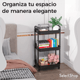 thumbnail image 4 of Carrito Organizador Multiusos 3 Niveles Ruedas 360 De Metal, Blanco, 4 of 5