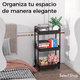 thumbnail image 4 of Carrito Organizador Multiusos 3 Niveles Ruedas 360 De Metal, Blanco, 4 of 5