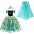 thumbnail image 1 of Disfraz Niña Anna Vestido para Niña Cosplay Princesa Reina de la Nieve Disfraz Niños Halloween Ropa Niños Cumpleaños Carnaval Fiesta de disfraces Fivean unisex, 1 of 2