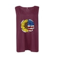 thumbnail image 3 of DYMADE Women Plus Size Sleeveless Patriotic Print Straight Tank Tops, 3 of 4