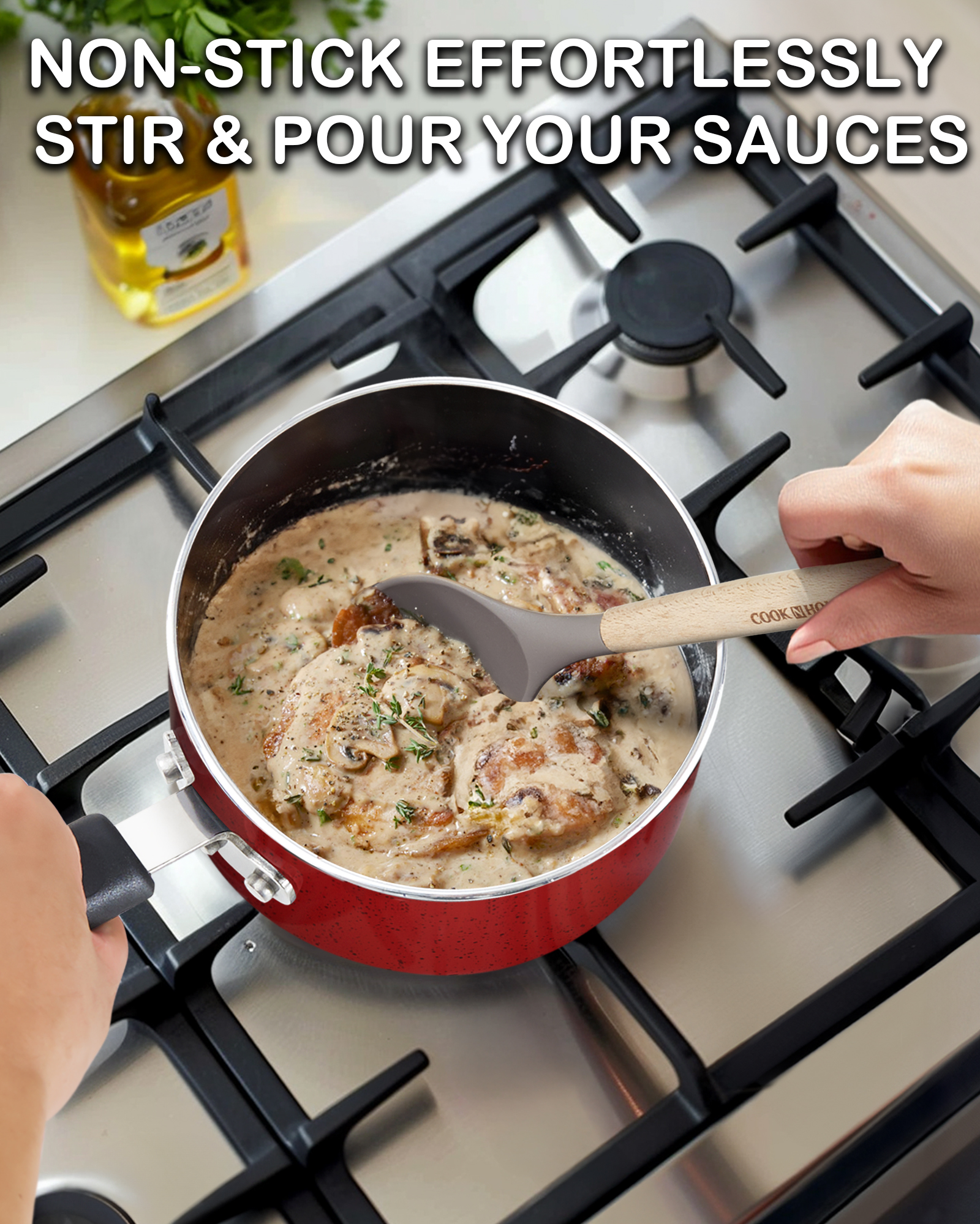 Cook N Home 1 Quart Nonstick Saucepan with Glass Lid photo 4