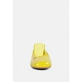 thumbnail image 4 of NEOPLAST Yellow Patent PU Block Heeled Mules, 4 of 6