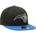thumbnail image 3 of Men's New Era Black/Blue Orlando Magic Official Team Color 2Tone 59FIFTY Fitted Hat, 3 of 6