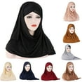 thumbnail image 2 of POINTERTECK Femmes Soie Douce avec Paillettes Hijab Bandeau Foulard Turban Chapeau Casquette Couvre-Chef, 2 of 6