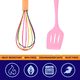 thumbnail image 3 of Juego de mini utensilios de cocina de 2 piezas: utensilios de cocina de silicona con mangos de madera, 3 of 5