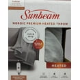 thumbnail image 2 of Sunbeam Nordic Premium Electric Heated Throw Blanket with 4 Heat Settings Controller, 4-Hour Auto Shut-Off, Overheat Protection UL Certified (50" x 60", Blue) (Grey), 2 of 5