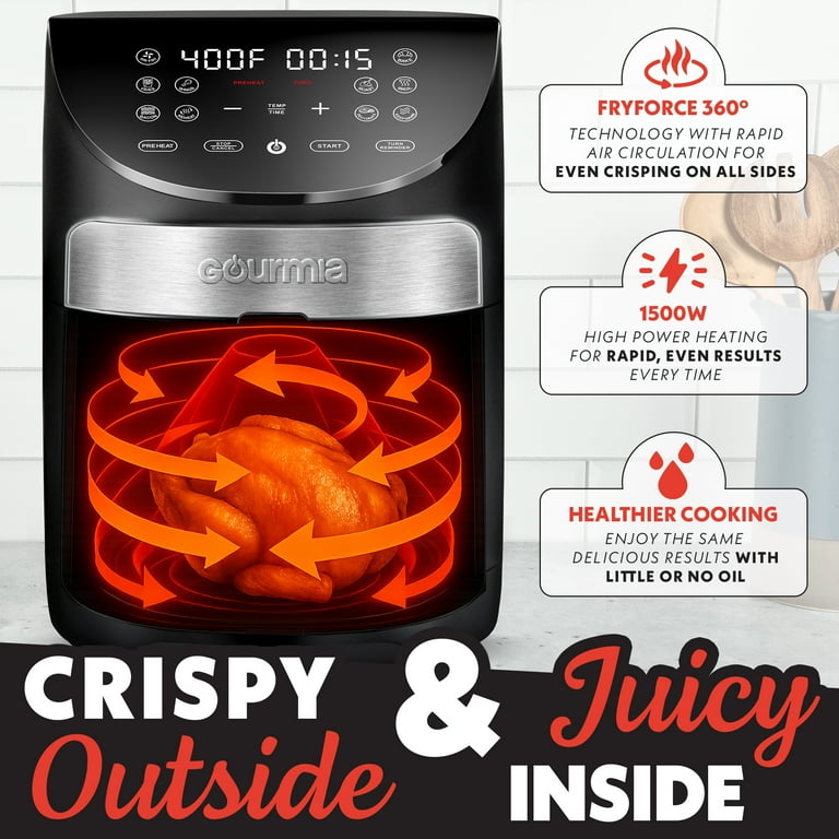 【新品未使用】GOURMIA グルミア　デジタルエアーフライヤー 7-QT Amazon.com: Gourmia Digital Air Fryer – 7 QT, FryForce 360